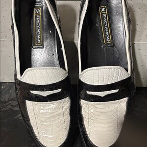 Stacy Adams Black and White Men's Loafers